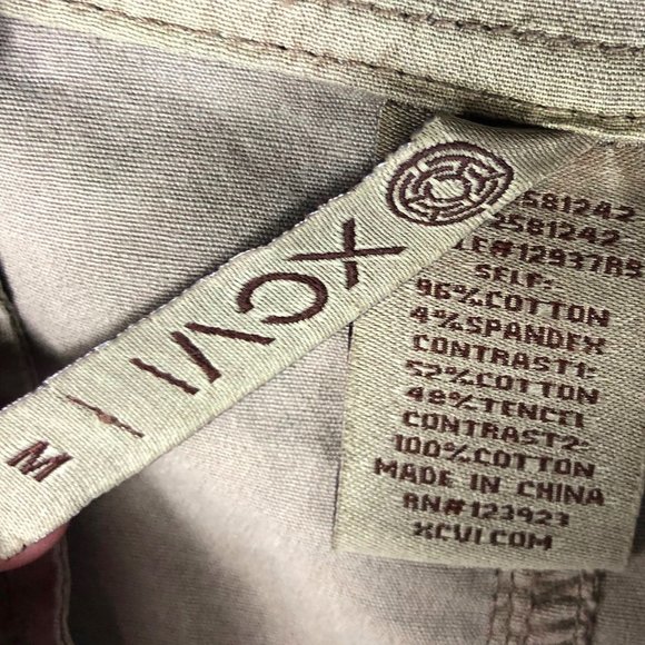 XCVI Medium 8 10 Jacket Utility Bomber Cargo Brown Khaki Lightweight - Picture 3 of 3